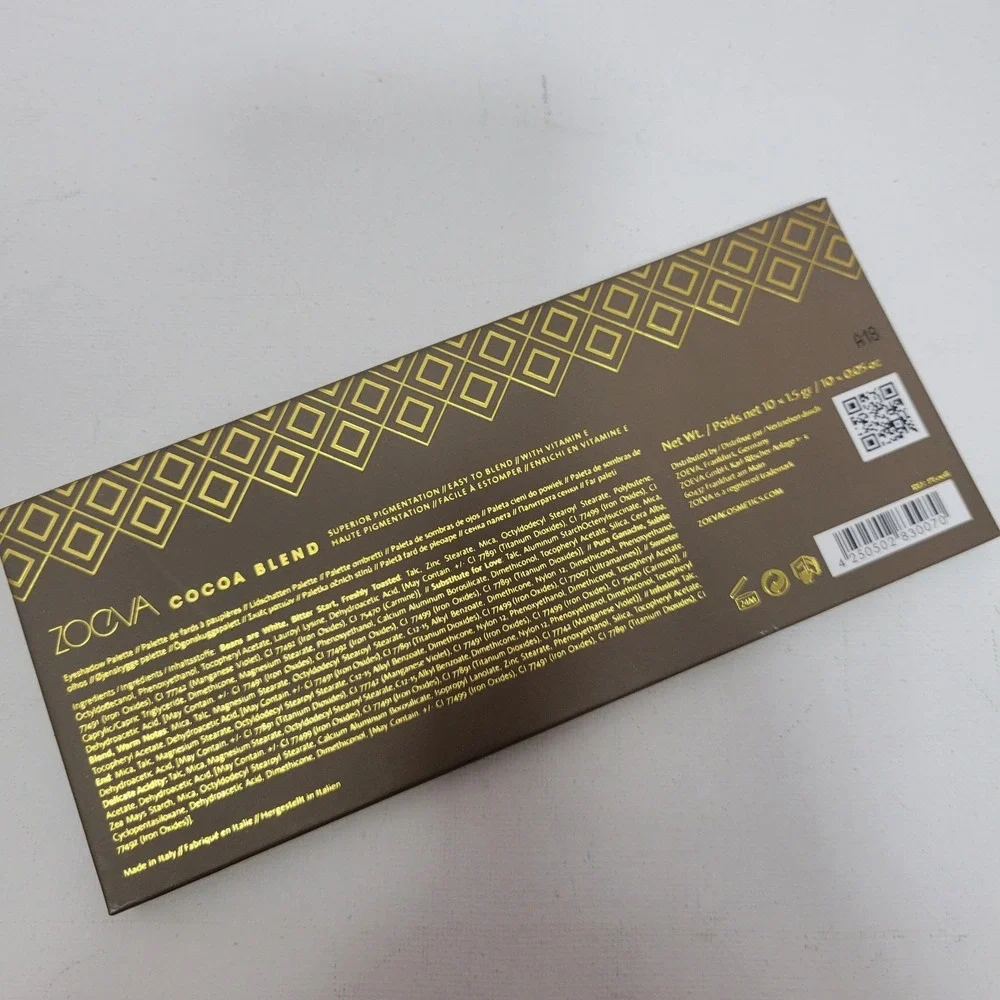 NEW Zoeva Cosmetics Cocoa Blend‎ Eyeshadow Palette Full Size 10 Color Shades